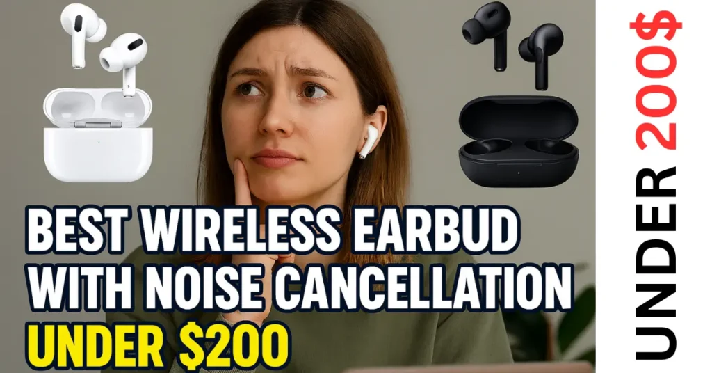 best wirless earbuds with noise cancellation under 200$