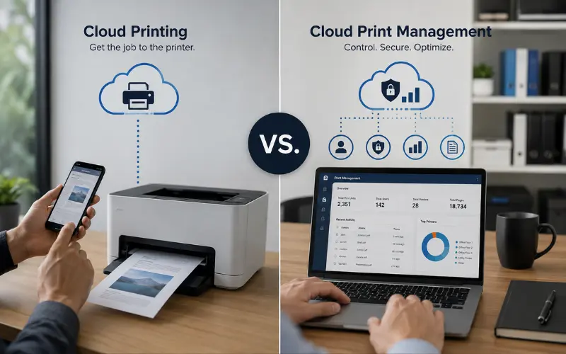 cloud printing vs cloud print management