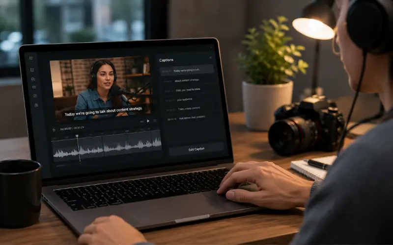 let ai captions do the first pass then edit by ear